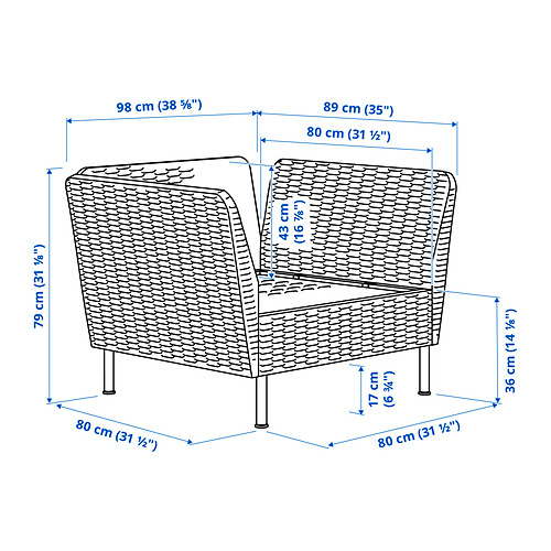 VITTSKÄR, tumbona modular. 3 de 3 abrir diálogo