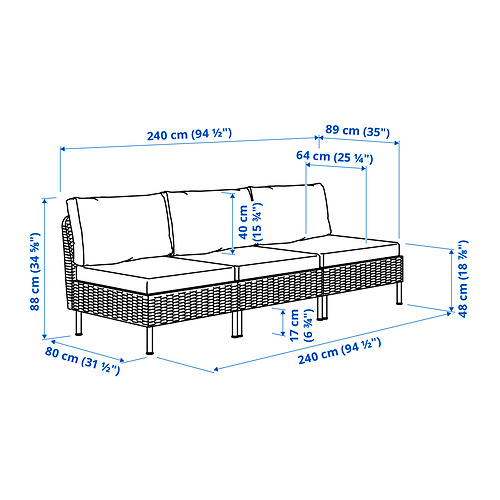 VITTSKÄR, sofá modular 3 plazas. 5 de 5 open dialog