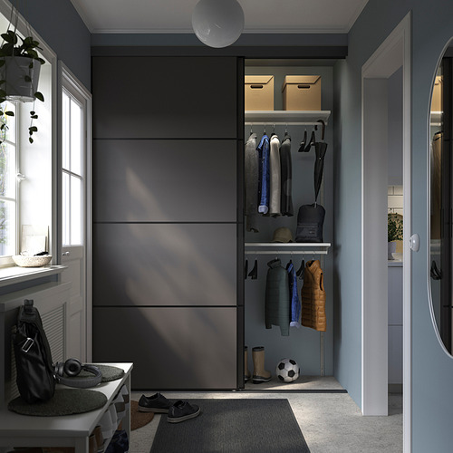 SKYTTA / BOAXEL, reach-in wardrobe with sliding door. 4 of 5 open dialog