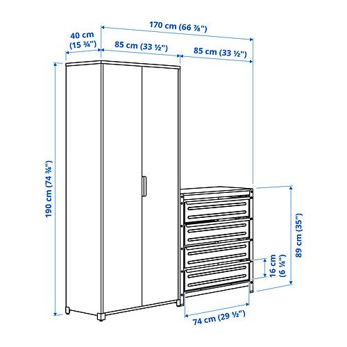 BROR, shelf unit w cabinet/drawers 6 of 6 open dialog