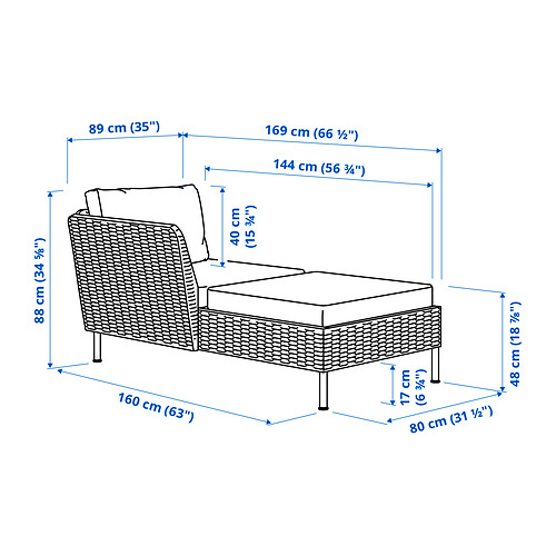 VITTSKÄR, modular chaise longue. 5 of 5 open dialog