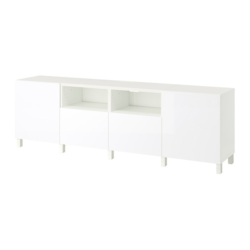 BESTÅ, TV bench with doors and drawers 1 of 4 open dialog