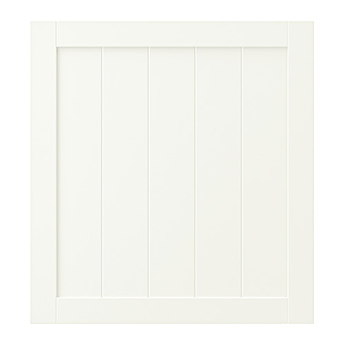 La puerta PIPMAKARE en color blanco con un diseño sencillo y núcleo de tablero de fibra.