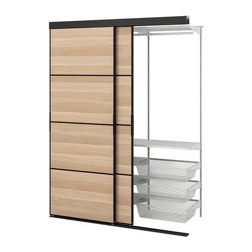 SKYTTA / BOAXEL, reach-in wardrobe with sliding door. 1 of 6 open dialog