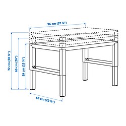 Measurement Illustration - PÅHL desk