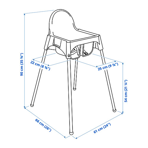 ANTILOP, high chair with safety belt 7 of 7 open dialog