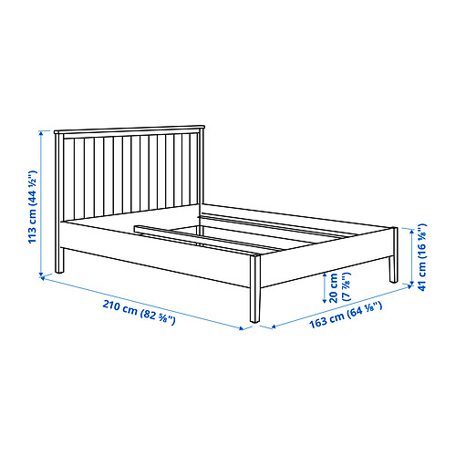 Measurement Illustration - GULLABERG bed frame