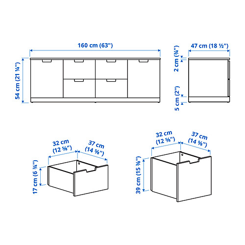 NORDLI, 6-drawer dresser 5 of 5 open dialog