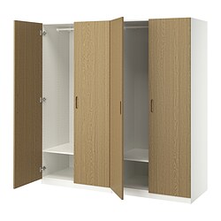 PAX/GULLABERG, wardrobe combination, TONSTAD oak veneer