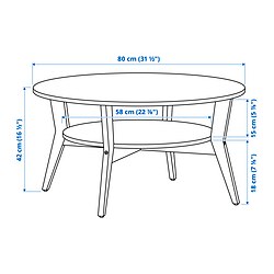 Measurement Illustration - JAKOBSFORS coffee table