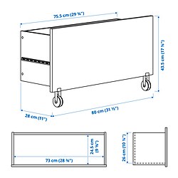 Measurement Illustration - BILLY drawer