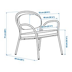 Ilustración de medidas - ISMANTORP sillón