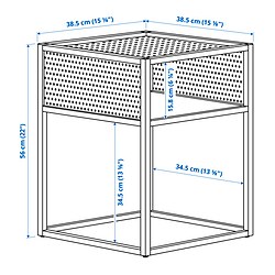 Ilustración de medidas - GILLERSBERG mesita de noche