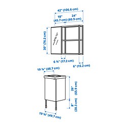 Measurement Illustration - ENHET bathroom