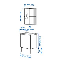Measurement Illustration - ENHET bathroom