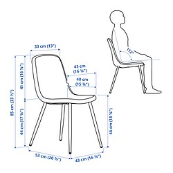 Measurement Illustration - NORDMANSSKÄR chair