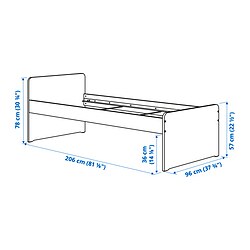 Ilustración de medidas - SLÄKT/NATTAPA Cama