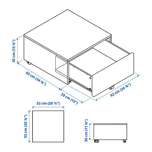 SLÄKT, storage box with casters 4 of 4 open dialog