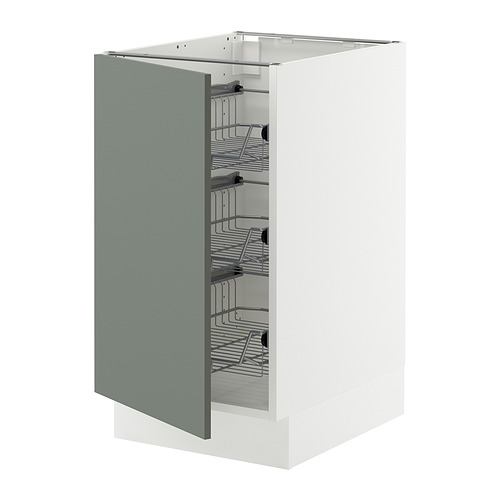 SEKTION, base cabinet with wire baskets