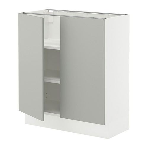SEKTION, base cabinet with shelves/2 doors 1 of 2 open dialog