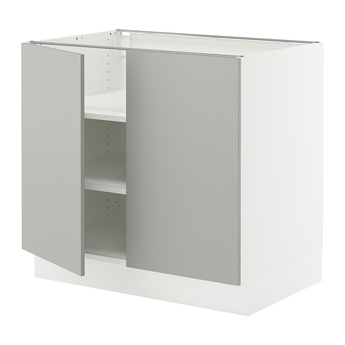SEKTION, base cabinet with shelves/2 doors 1 of 2 open dialog