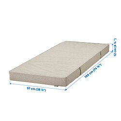 Measurement Illustration - VANNAREID pocket spring mattress
