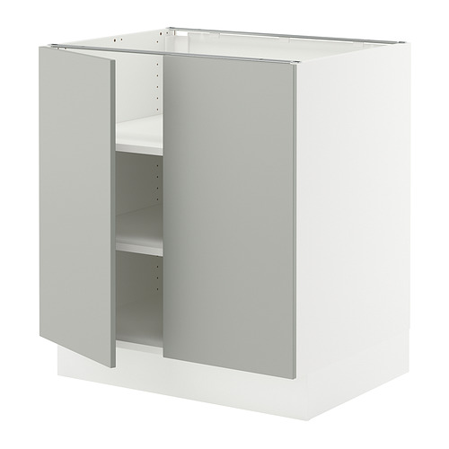 SEKTION, base cabinet with shelves/2 doors 1 of 2 open dialog