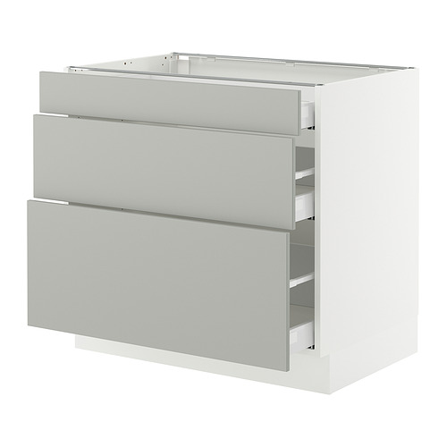 SEKTION / MAXIMERA, base cabinet with 3 drawers 1 of 2 open dialog