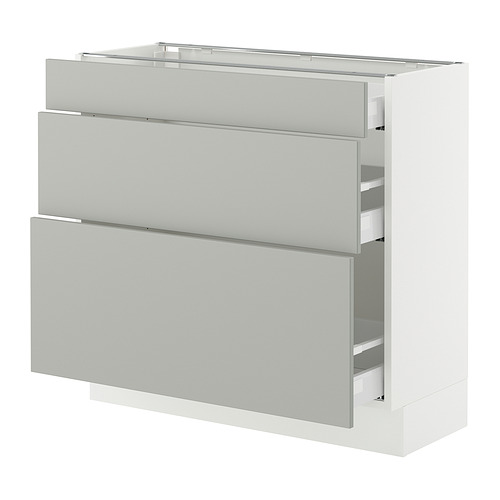SEKTION / MAXIMERA, base cabinet with 3 drawers 1 of 2 open dialog