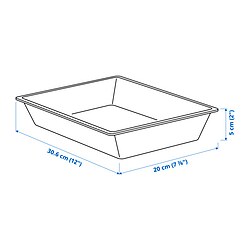 Ilustración de medidas - UPPDATERA bandeja utensilios