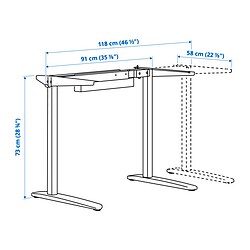 Ilustración de medidas - RELATERA estructura para tablero