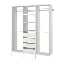 AURDAL, wardrobe combination, White