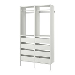AURDAL, wardrobe combination, White