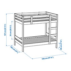 Measurement Illustration - MYDAL bunk bed frame