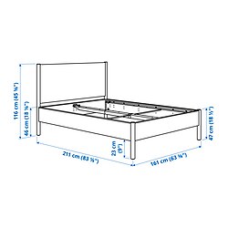 Measurement Illustration - TONSTAD bed frame