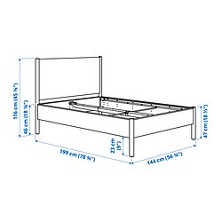 Measurement Illustration - TONSTAD bed frame