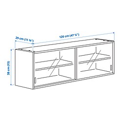 Ilustración de medidas - KNOXHULT armario de pared&puertas correderas