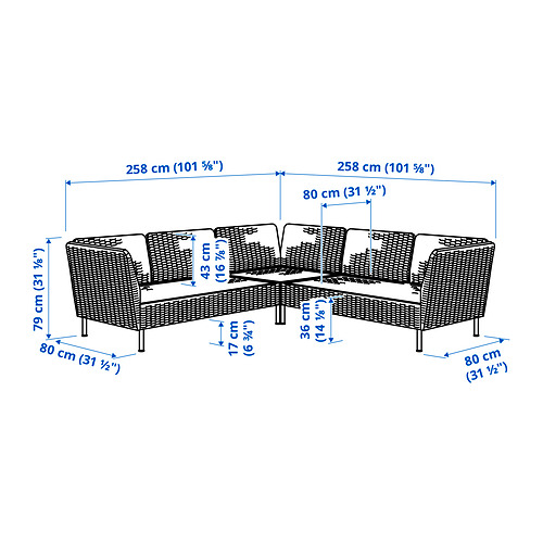 VITTSKÄR, conjunto 4 plazas de exterior. 4 de 5 abrir diálogo