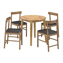 NACKANÄS/EBBALYCKE, Mesa redonda y 2 sillas, Nackanäs acacia