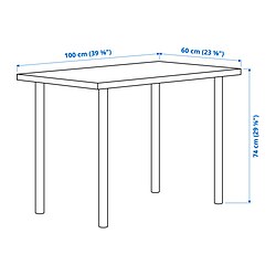 Measurement Illustration - LINNMON/ADILS desk