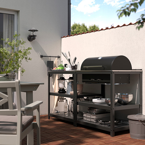 GRILLSKÄR, kitchen with charcoal bbq, outdoor 8 of 9 open dialog