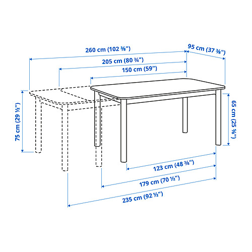 STRANDTORP, extendable table 11 of 11 open dialog