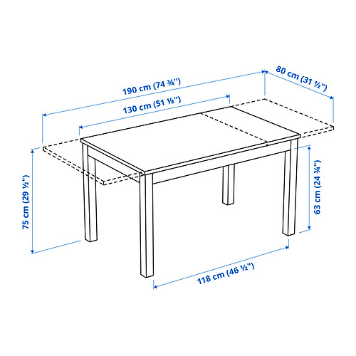 LANEBERG, extendable table 6 of 6 open dialog