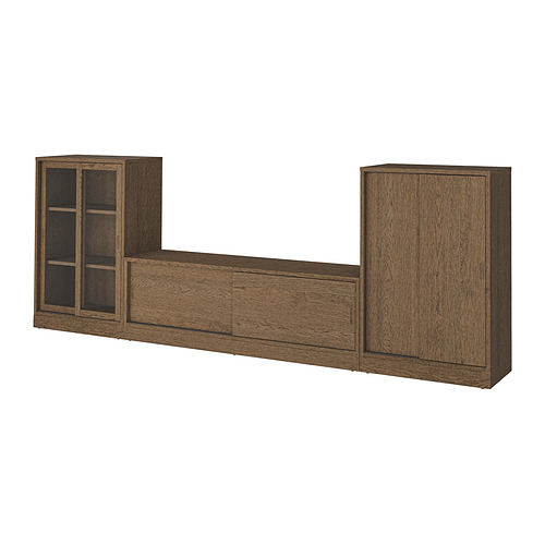 TONSTAD, TV storage combo with sliding doors 1 of 6 open dialog
