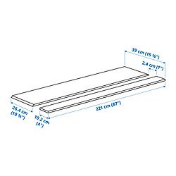 Measurement Illustration - TERRSJÖ cover panel for lighting
