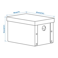 Ilustración de medidas - GÄRDESGÅRD caja con tapa