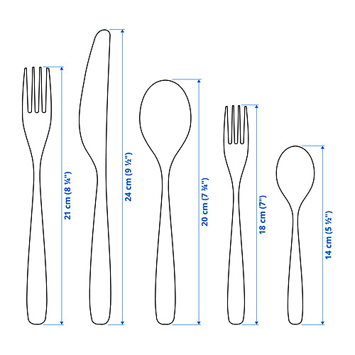 TILLAGD, 20-piece flatware set 7 of 7 open dialog