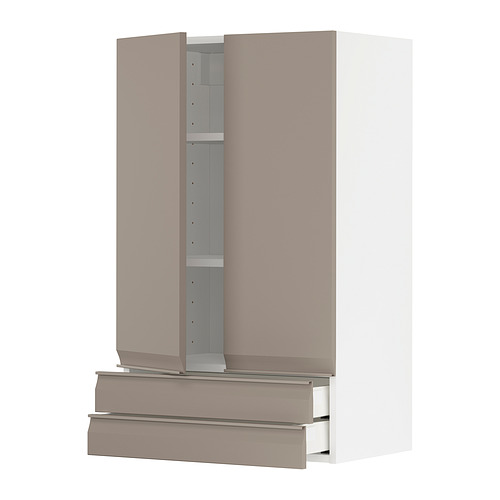 METOD / MAXIMERA, wall cabinet with 2 doors/2 drawers. 1 of 4 open dialog