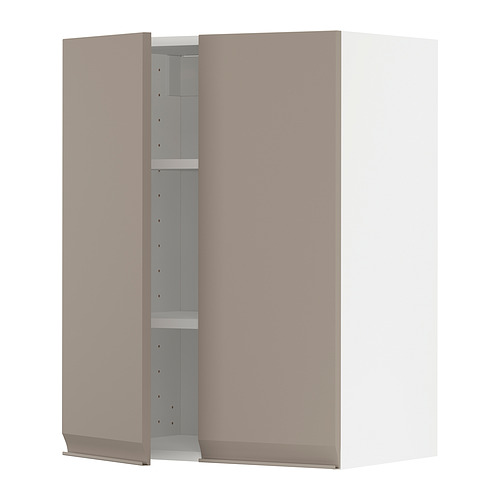 METOD wall cabinet with shelves/2 doors