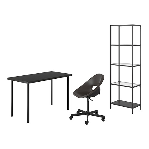 LAGKAPTEN / ELDBERGET / VITTSJÖ, desk and storage combination 1 of 7 open dialog
